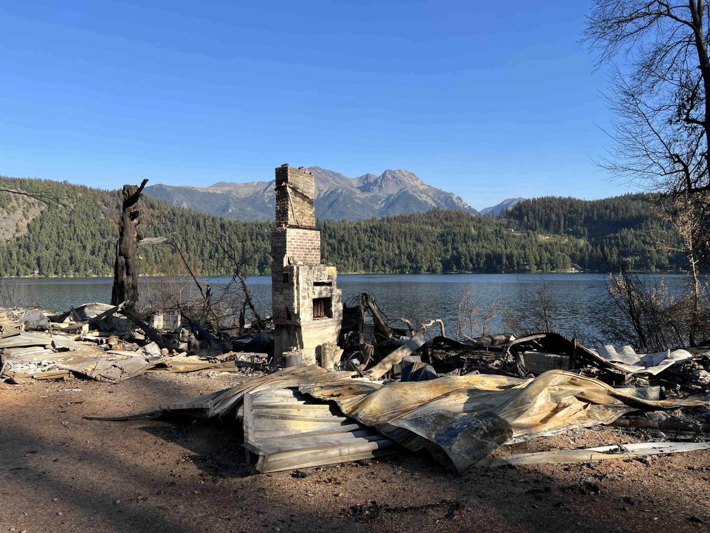 Melanie Bitner and Alex Deslauriers’ family property was one of 56 destroyed in the 2023 Gun Lake wildfire.