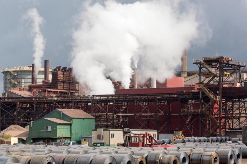 Steel rolls at the Algoma steel mill in Sault Ste. Marie. Algoma is Canada’s only independent steelmaker.