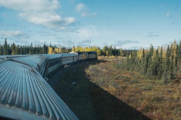 A view of the railway station in Churchill, Manitoba on September 26. 2026.