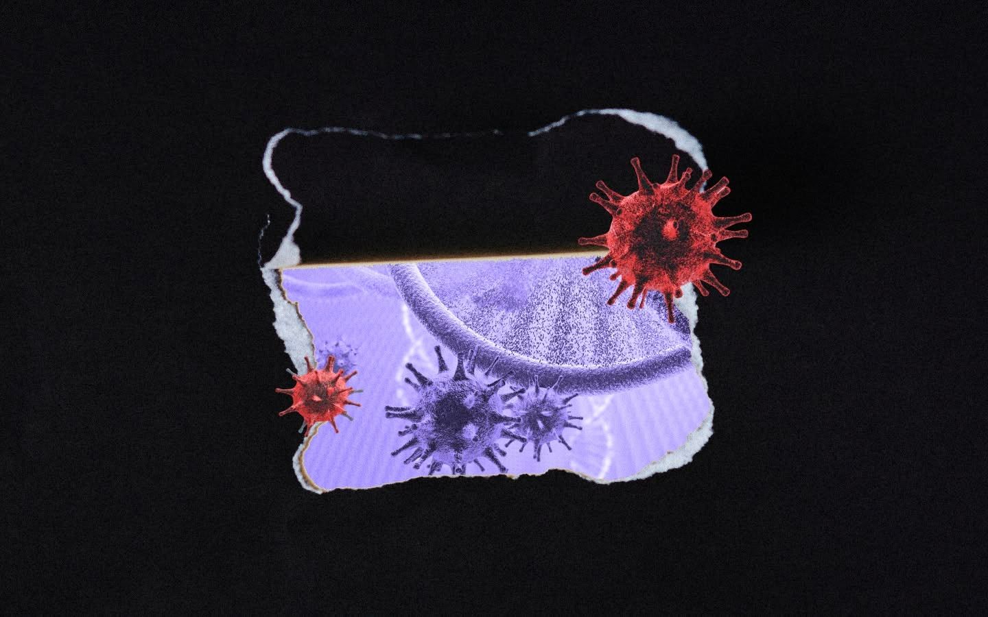An illustration depicting the HIV virus for a piece on 2026 New Frontiers in Research Fund Transformation grants for HIV researchers