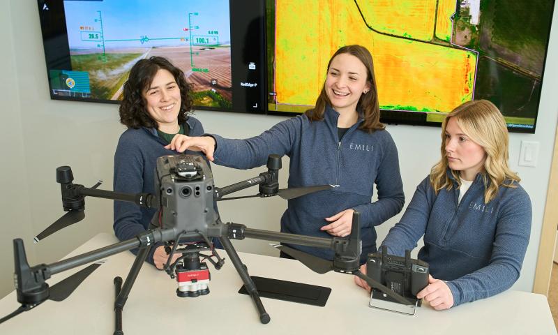 Innovation Farms Leanne Koroscil, Innovation Farms Coordinator Kelly Waddell, and Innovation Farms Associate Sarah Wilcott