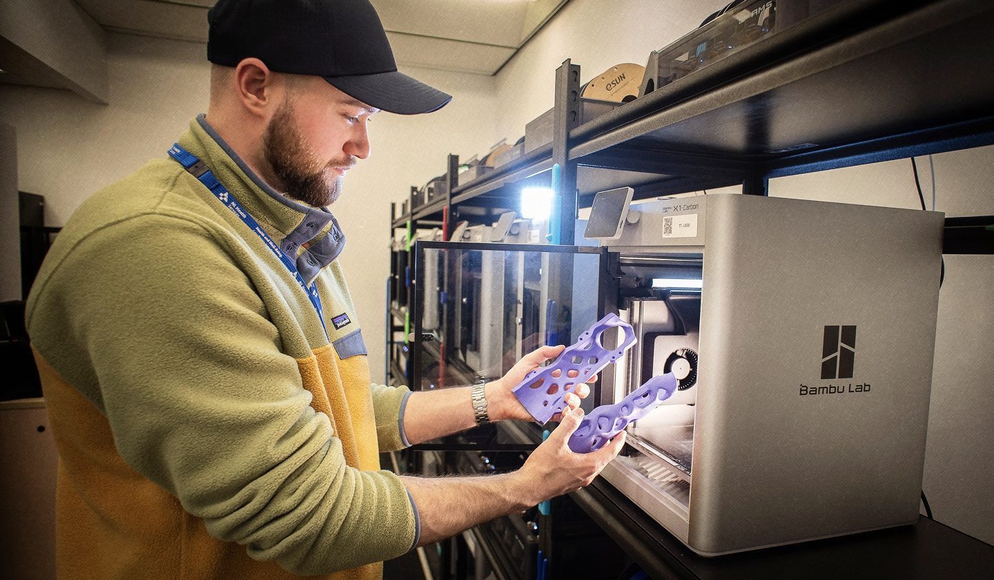 PolyUnity specializes in custom medical devices, like this tailored cast. 