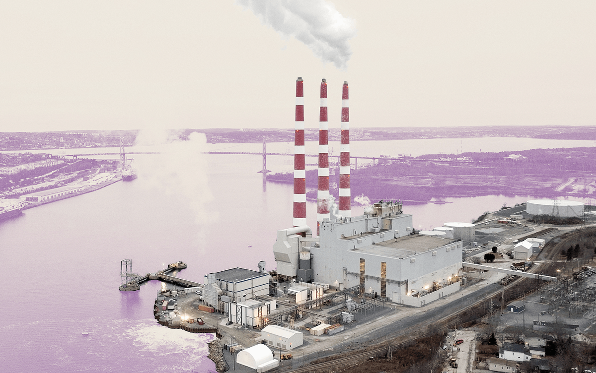 Planetary's ocean Tufts Cove power plant on Dartmouth, Nova Scotia's waterline.
