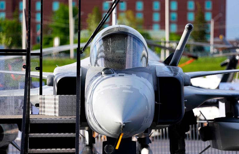 “We classify the big toys [like these fighter aircrafts at a defence industry trade show in Ottawa] as exquisite systems, and we need to continue to buy those, but the opposite end of that spectrum has emerged in cutting-edge venture capital – investing in small, fast, inexpensive, rapidly deployable systems,” Cowan says.