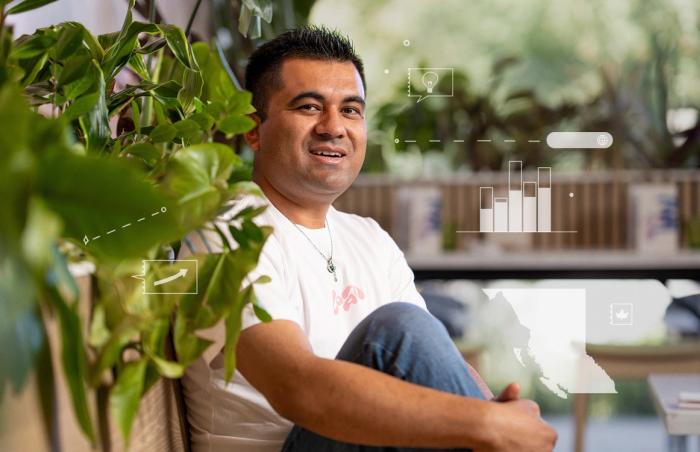 A portrait of chef Rahul Negi, co owner of Loam Bistro.