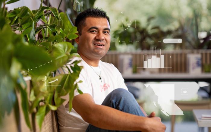 A portrait of chef Rahul Negi, co owner of Loam Bistro.