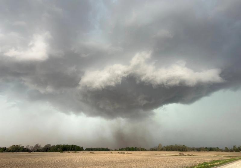 An EF0 tornado near Melbourne, Ont., southwest of London, Ont. on June 15, 2026.
