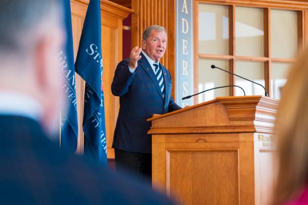 “I get an inbound [email] every day asking can you get me into this meeting or that, and I’m just a small fry,” Frank McKenna says of the summit.