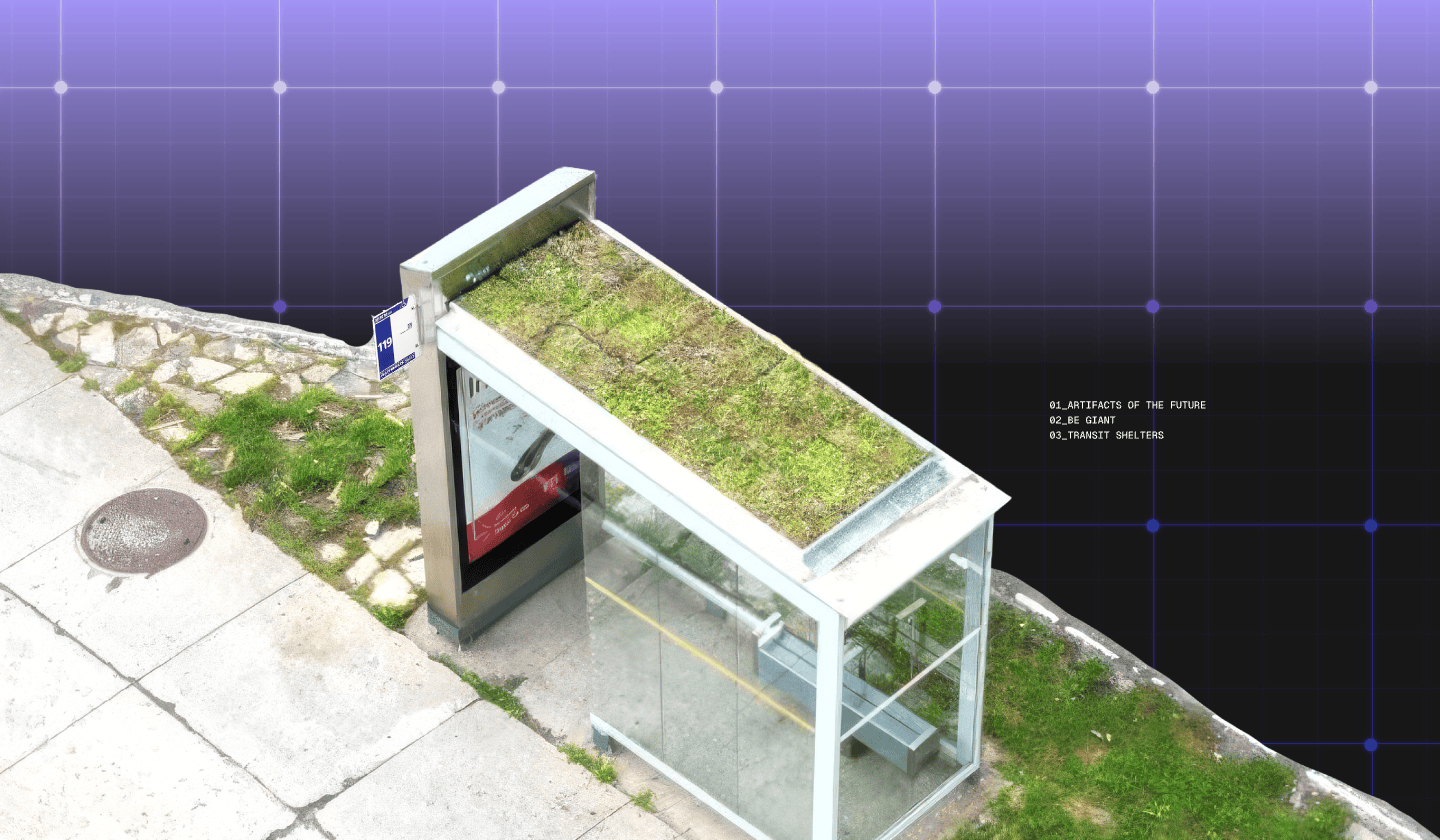 Bioclimactic Transit Shelters with green roofs