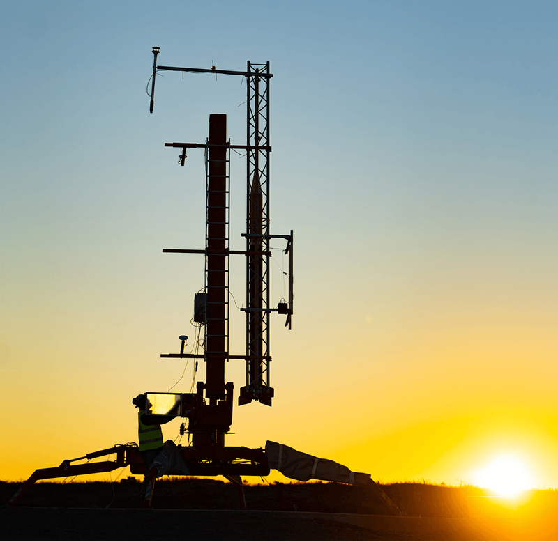 Rocket Launch at sunset