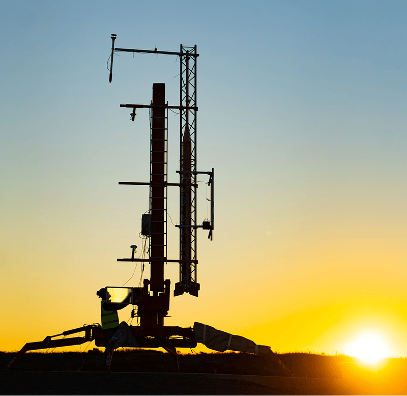 Rocket Launch at sunset