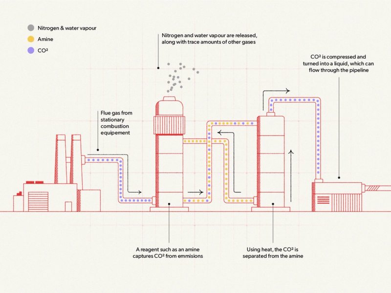 The carbon capture process, from the Oil Sands Alliance website.