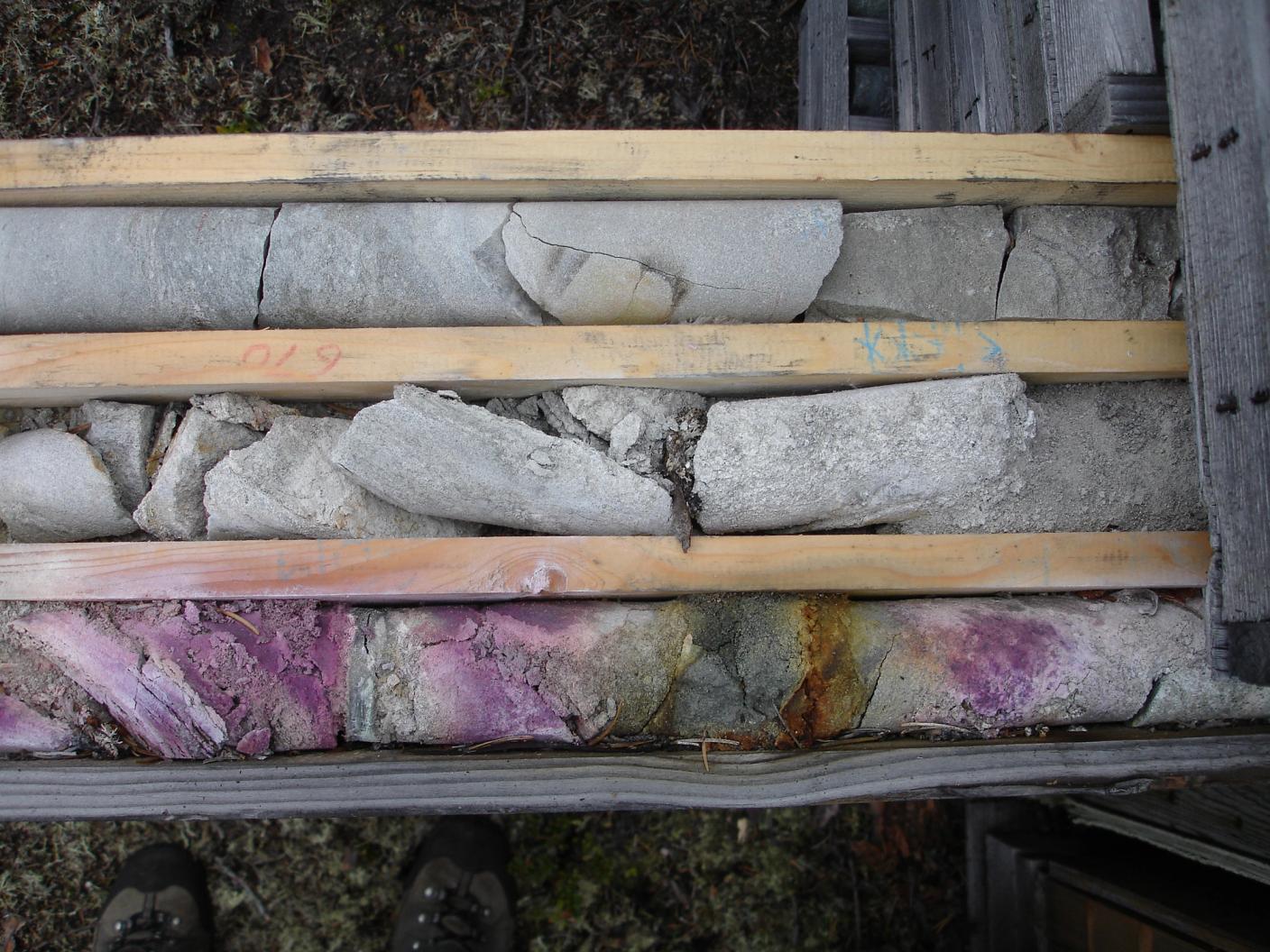 These narrow cylinders of rock, some about the diameter of a pop can, have been pulled from deep underground by prospectors and drill crews going back decades.