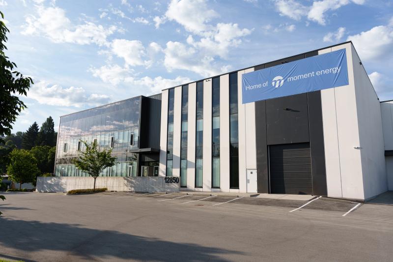 Moment Energy’s newest facility is pictured in Surrey, B.C. on Tuesday, June 16, 2026. The facility, which claims to be the world’s largest in battery repurposing, is expected to open by the end of June.