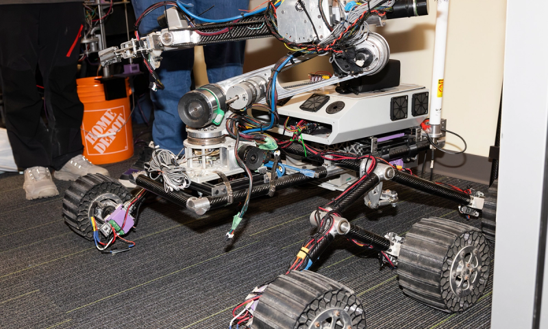 The UW Robotics team spent $16,000 building this NASA-inspired space rover.