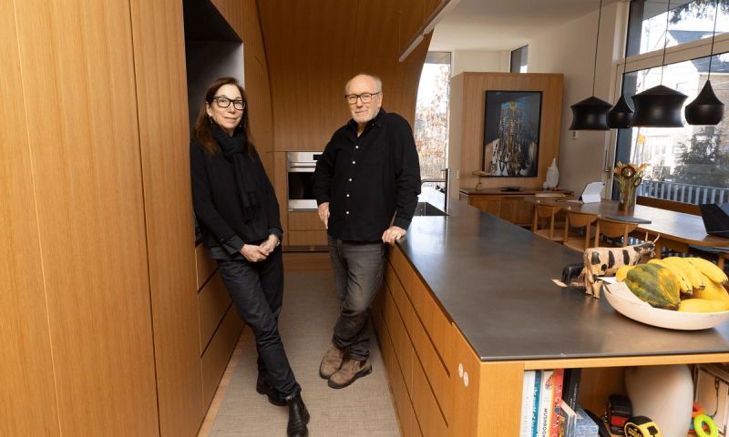 Janna Levitt and Dean Goodman in their kitchen in Ulster House