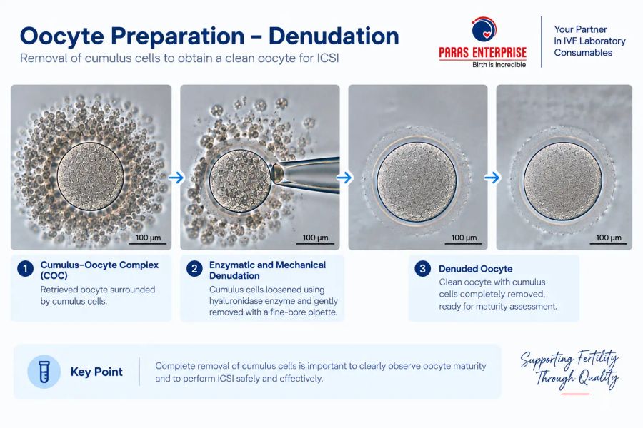 Ooyte preparation denudation