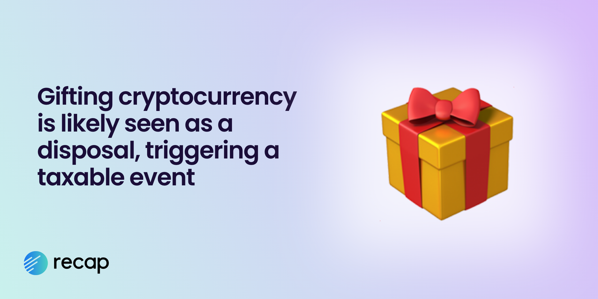 Infographic: gifting crypto is likely seen as a taxable disposal 