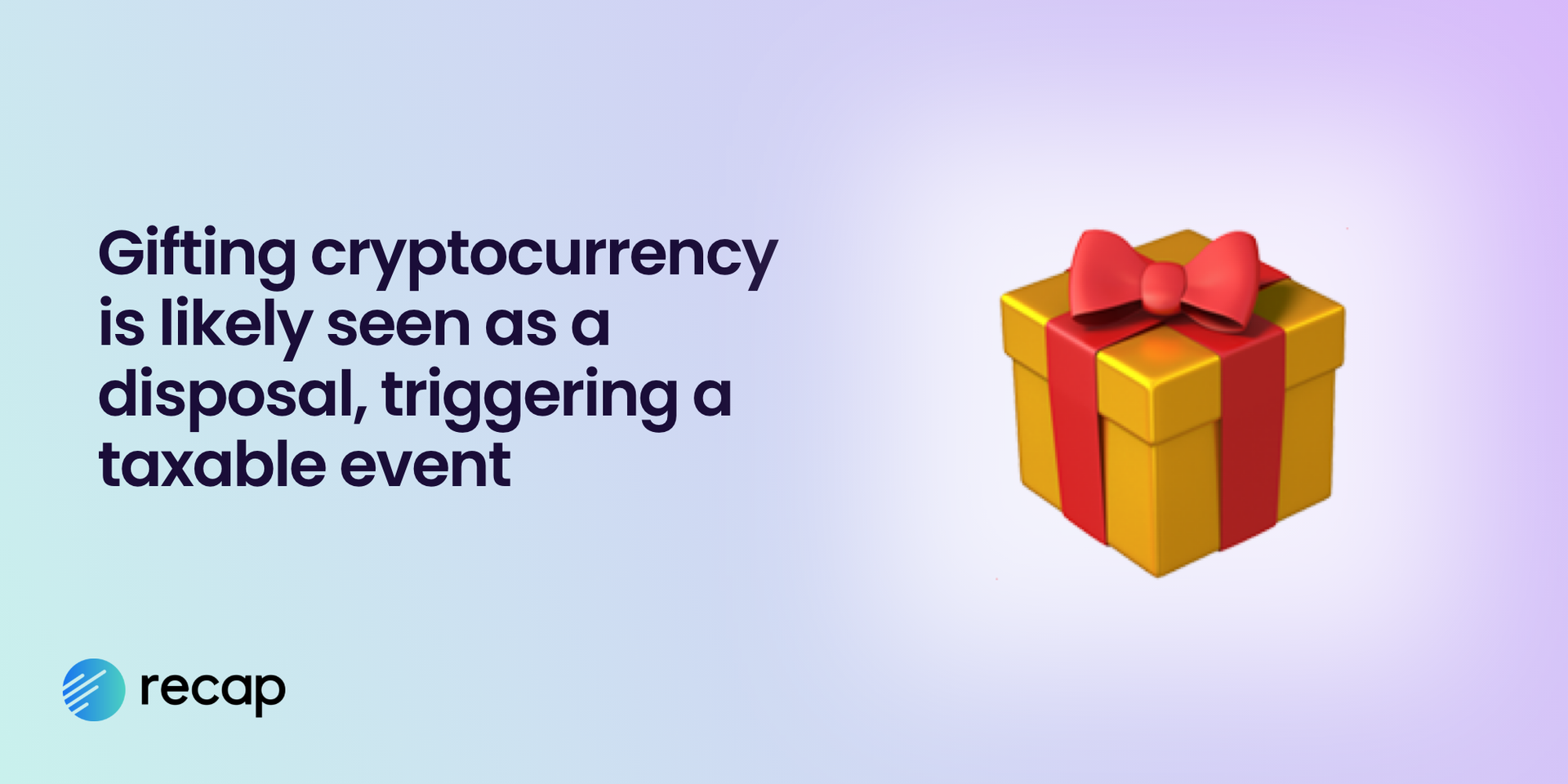 Infographic: gifting crypto is likely seen as a taxable disposal