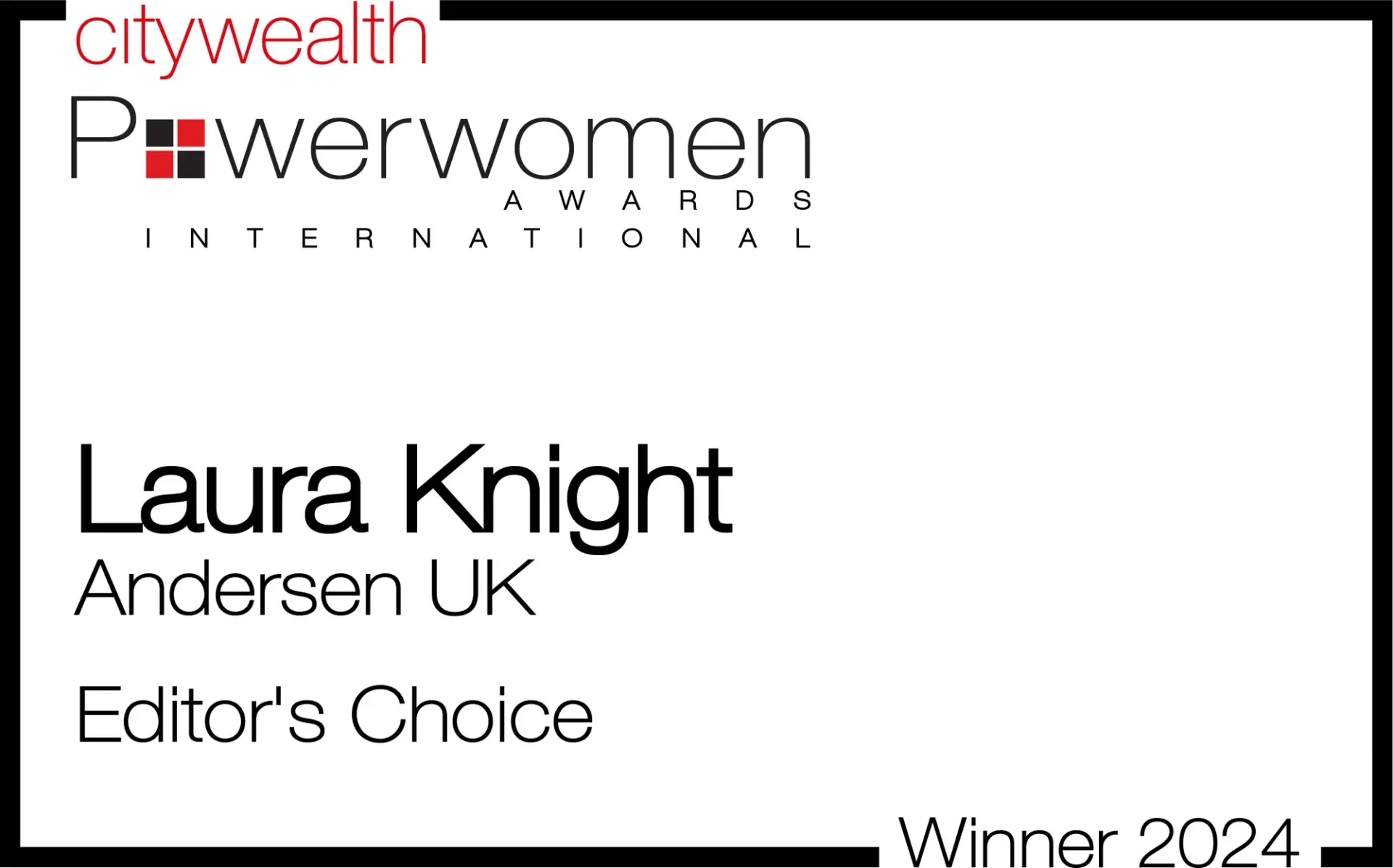 Powerwomen Awards 2024 – Editor's Choice Winner