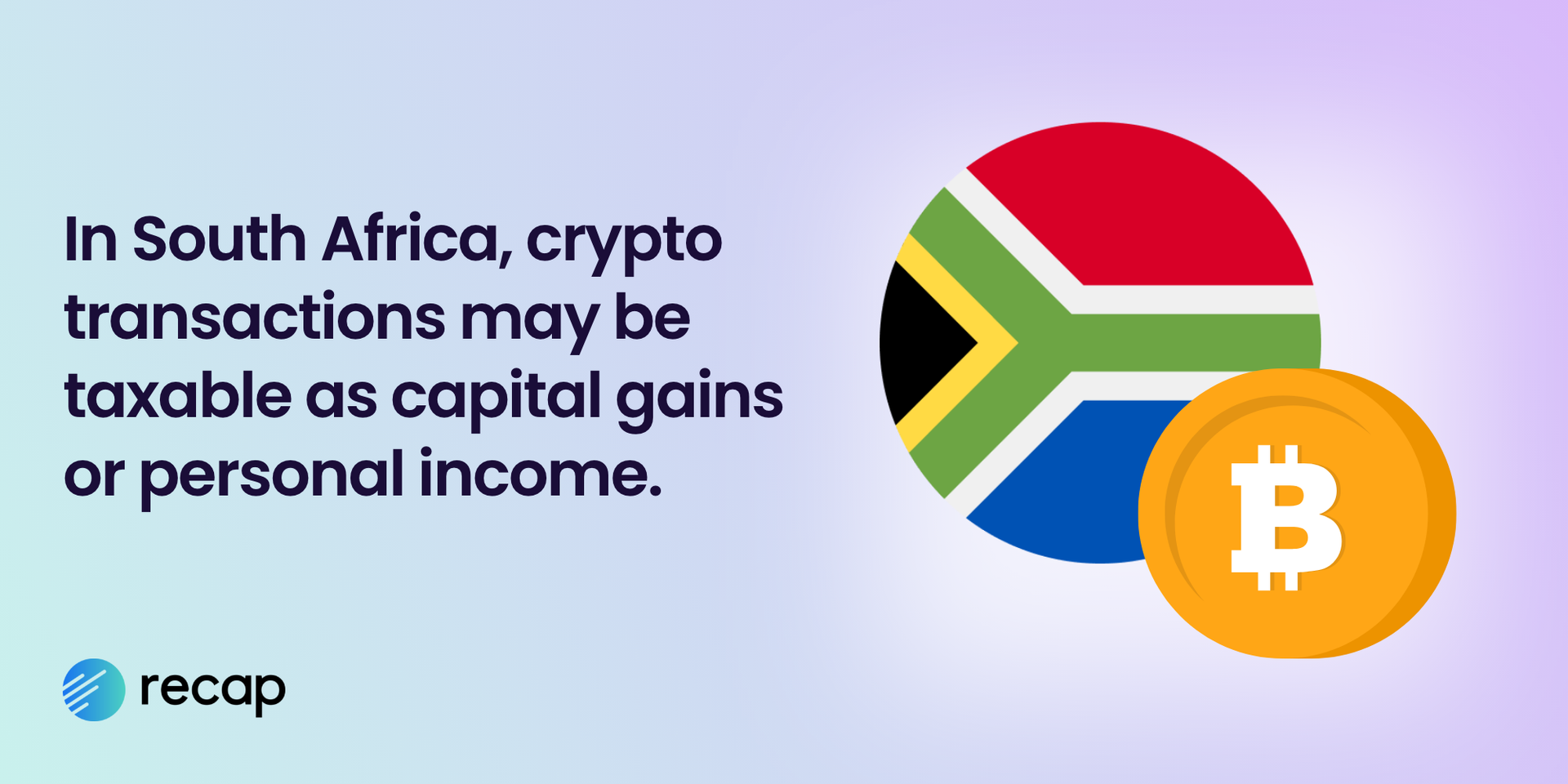 Infographic: In South Africa, crypto transactions may be taxable as capital gains or personal income