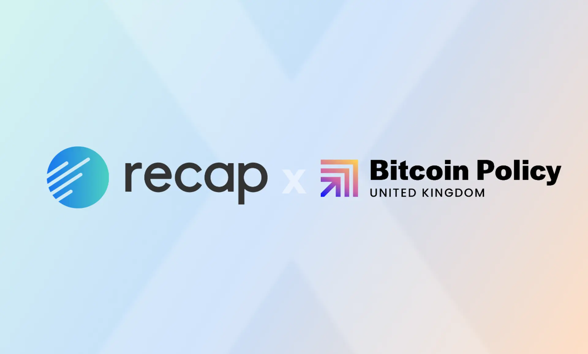 Recap and Bitcoin Policy UK logos.