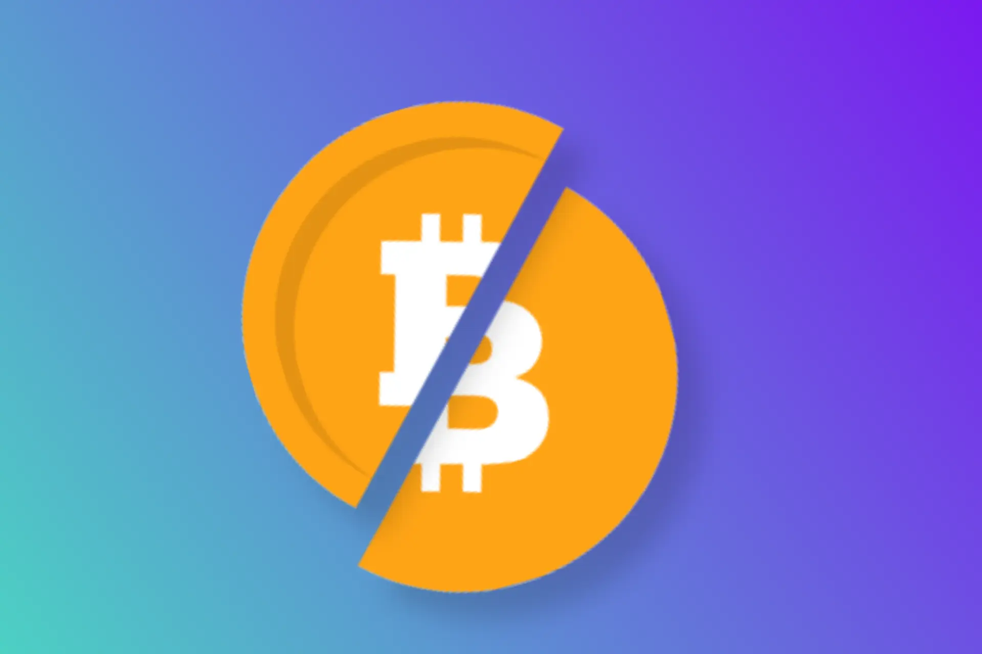 Illustration of Bitcoin halving