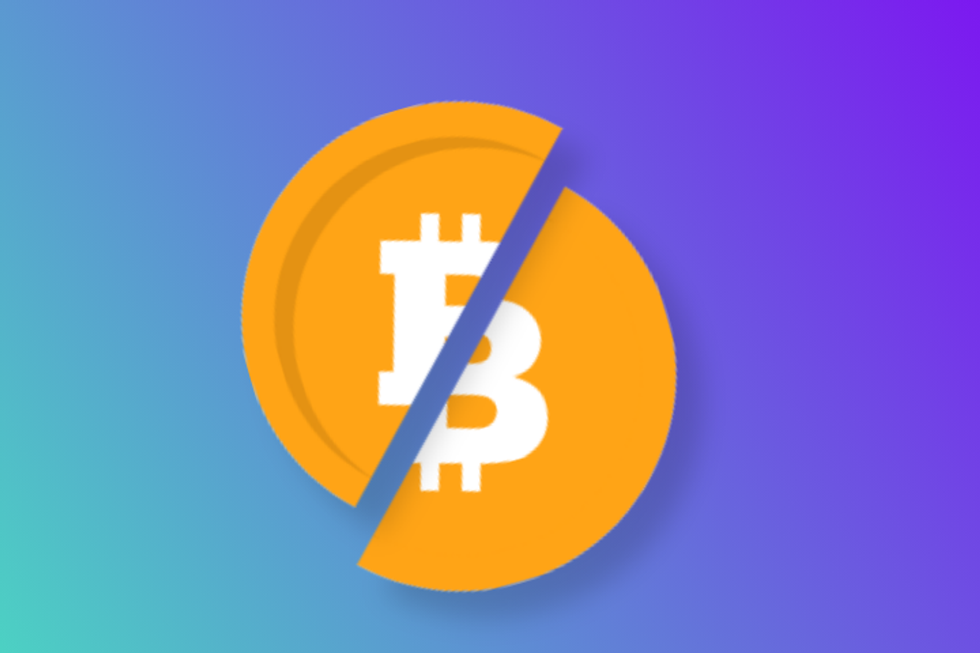 Illustration of Bitcoin halving