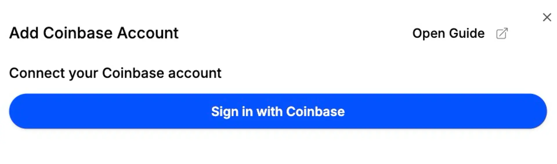 Sign in with Coinbase button