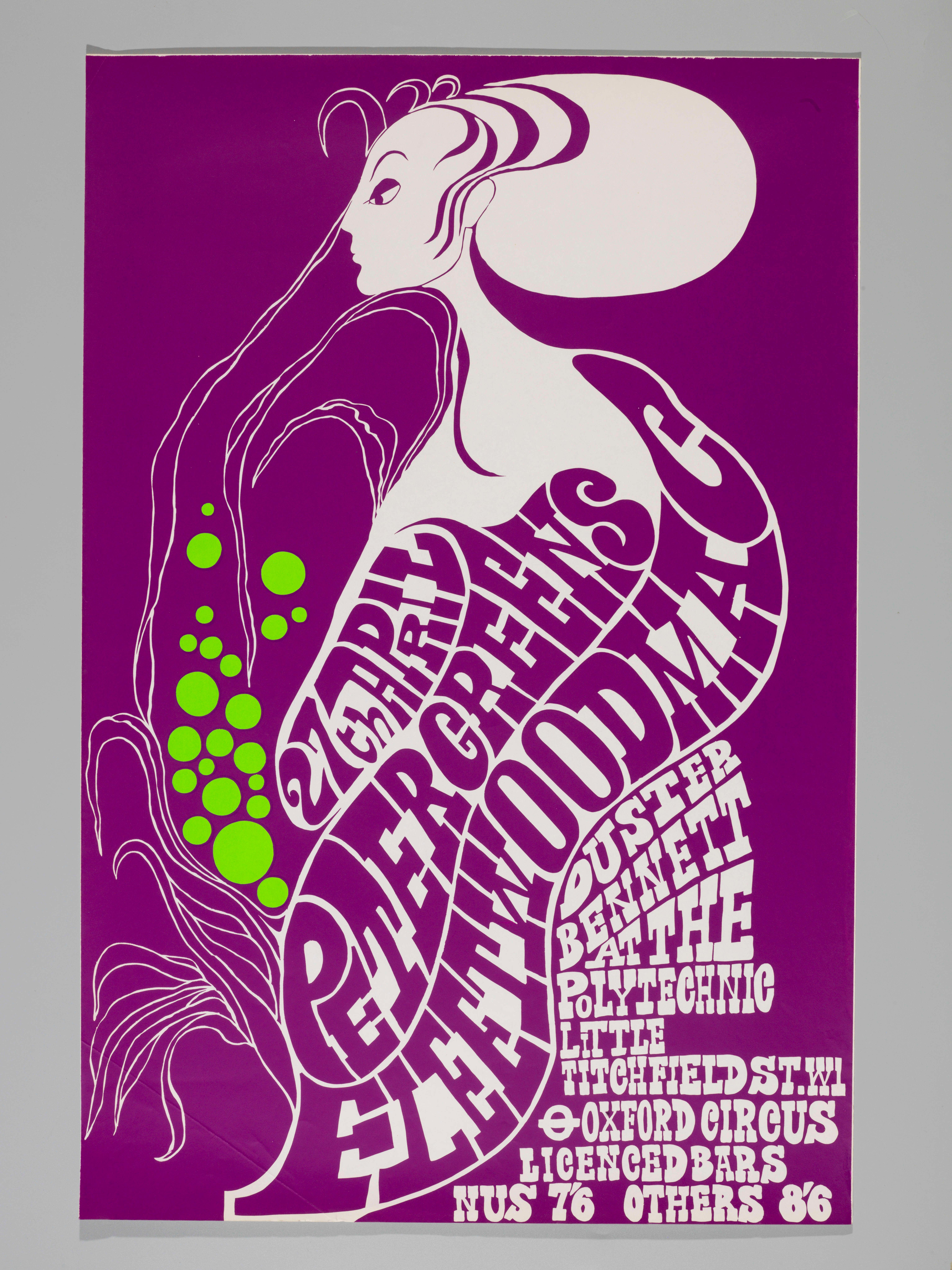 A concert poster advertising Peter Green's Fleetwood Mac at the Polytechnic.