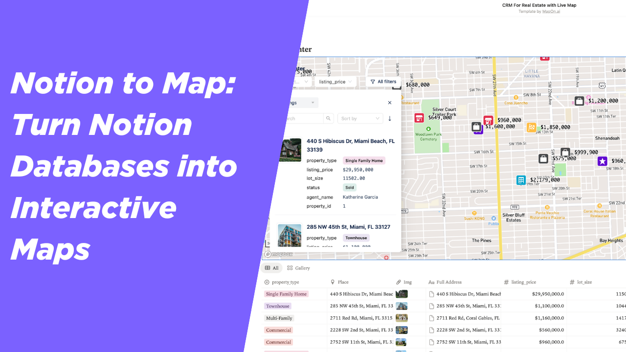 Notion Map Function Notion to Map: Turn Notion Databases into Interactive Maps