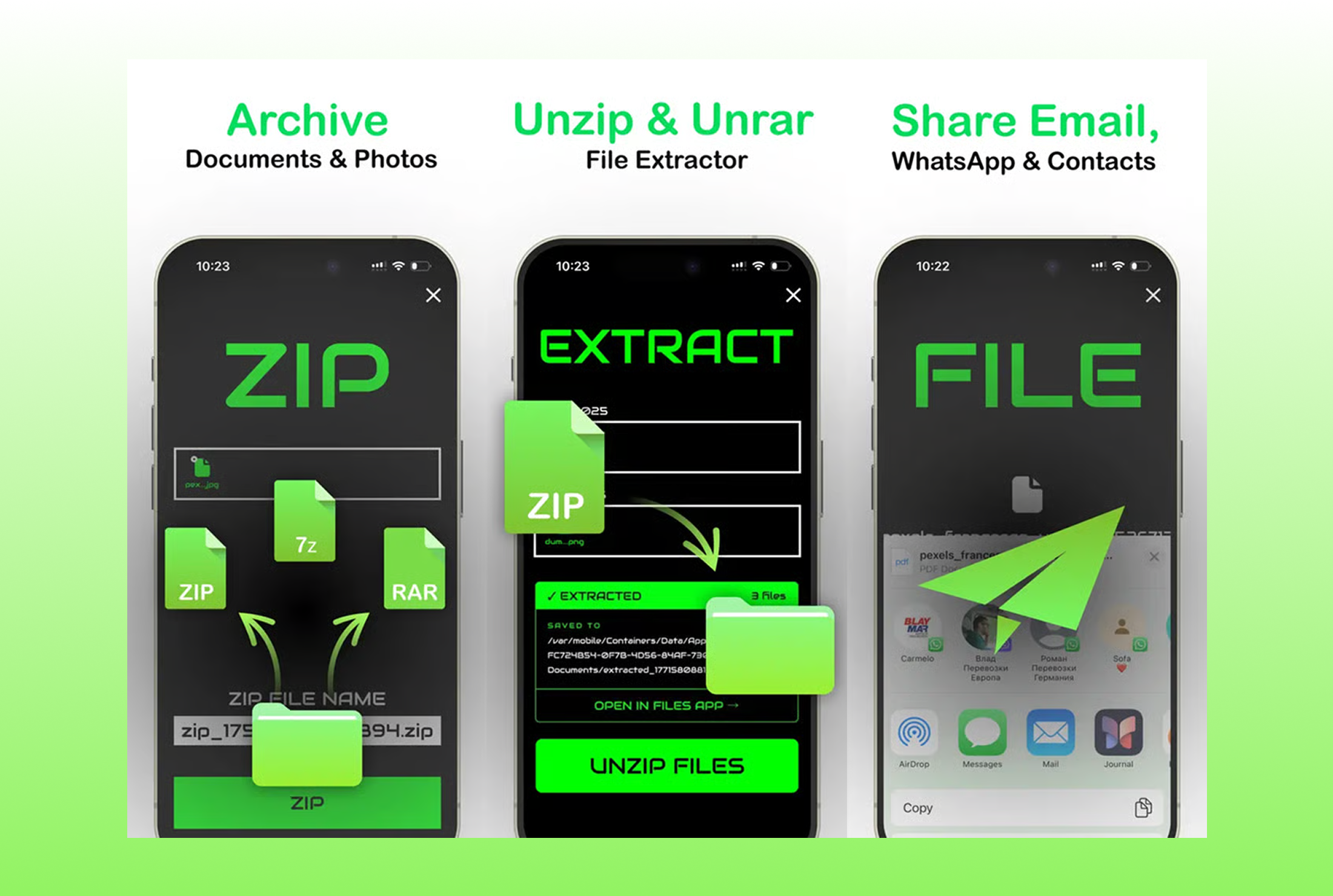 Скріншот галереї Додаток Zip Archiver & File Compressor для iOS - 1