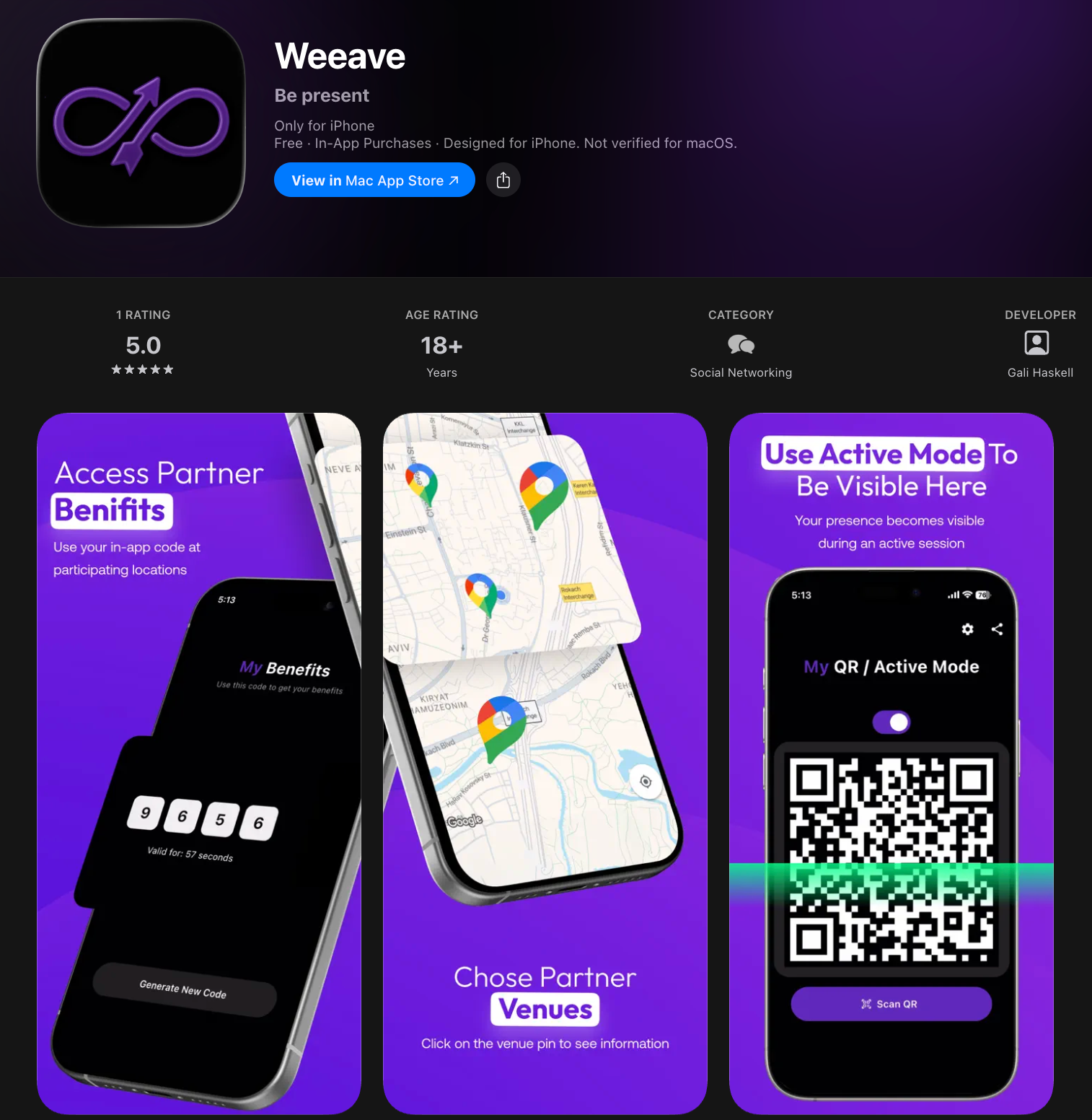 Скріншот галереї 📱Розробка геосоціального додатка Weeave - 2