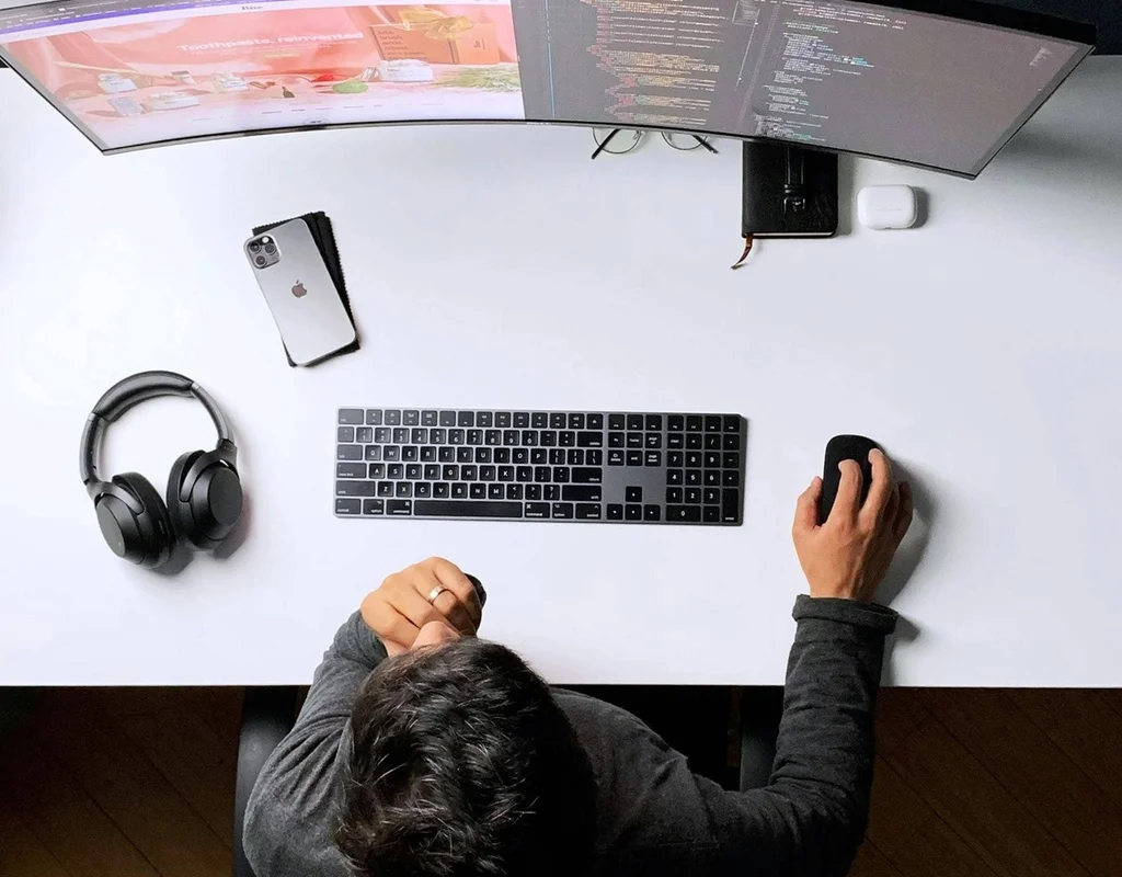 Person working at a desk
