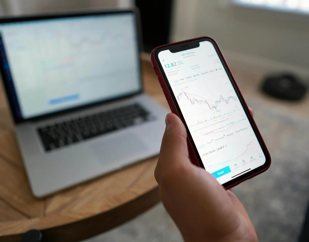 Close up on a mobile app