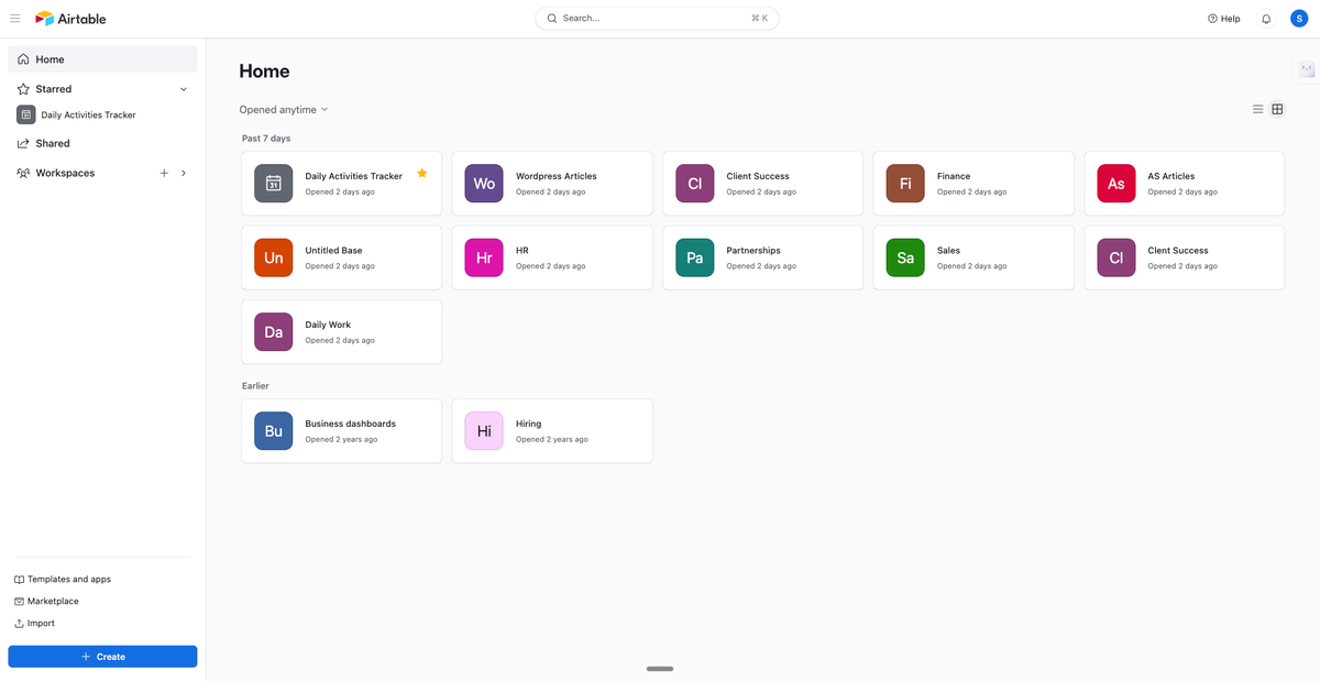 Airtable automation configuration panel showing action step options