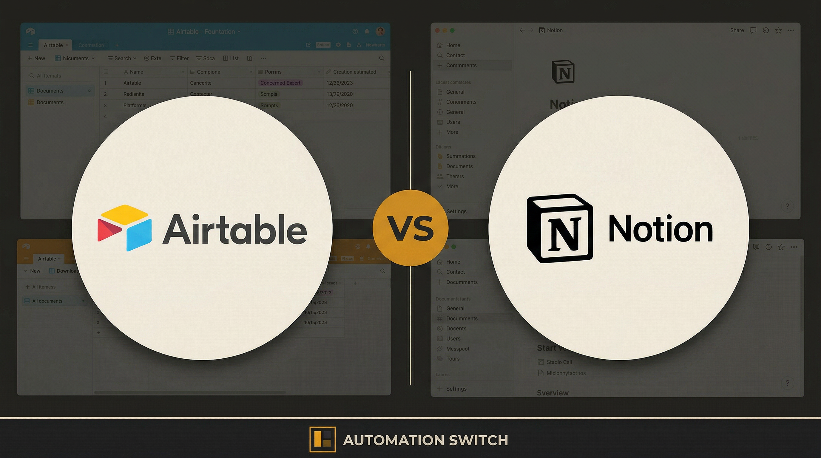 Airtable vs Notion automation platform comparison