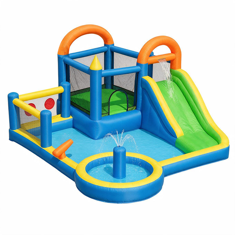 Ultimate Kids Inflatable Water Park – Bounce House with Splash Pool, Fountain & Sports Games