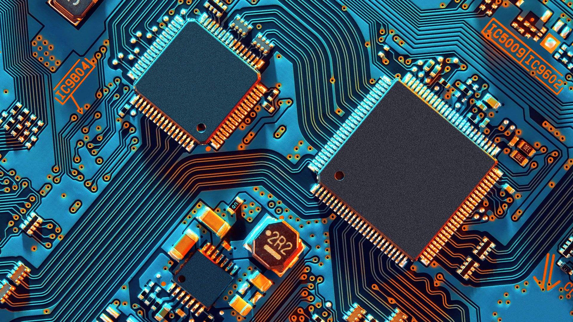 Close up of a circuit board