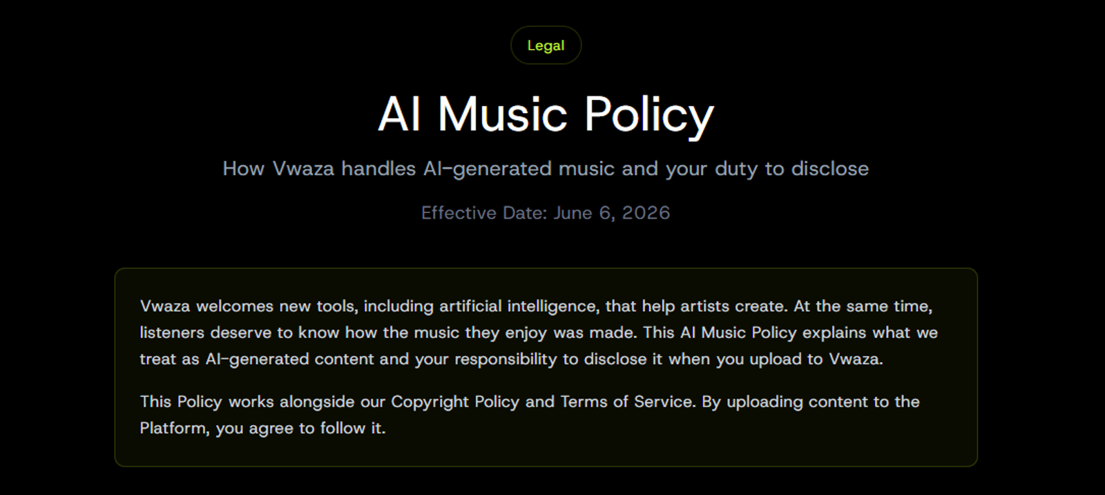 Get To Know Our New AI Policy