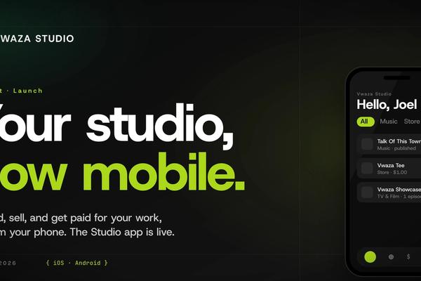 Vwaza Studio, now mobile. The Vwaza Studio app is live on iOS and Android.