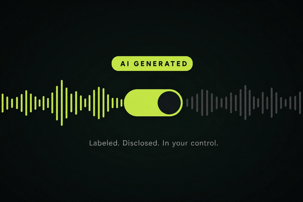AI Music on Vwaza: Labeled, Disclosed, and In Your Control