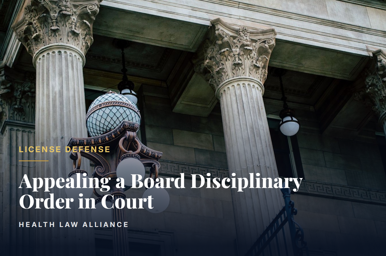 Appealing a Board Disciplinary Order in Court