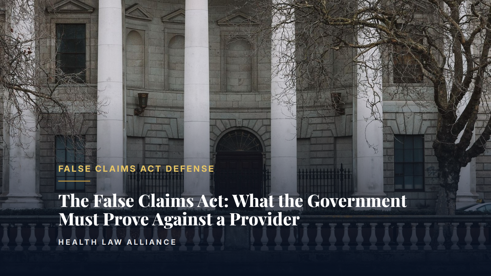 The False Claims Act: What the Government Must Prove Against a Provider