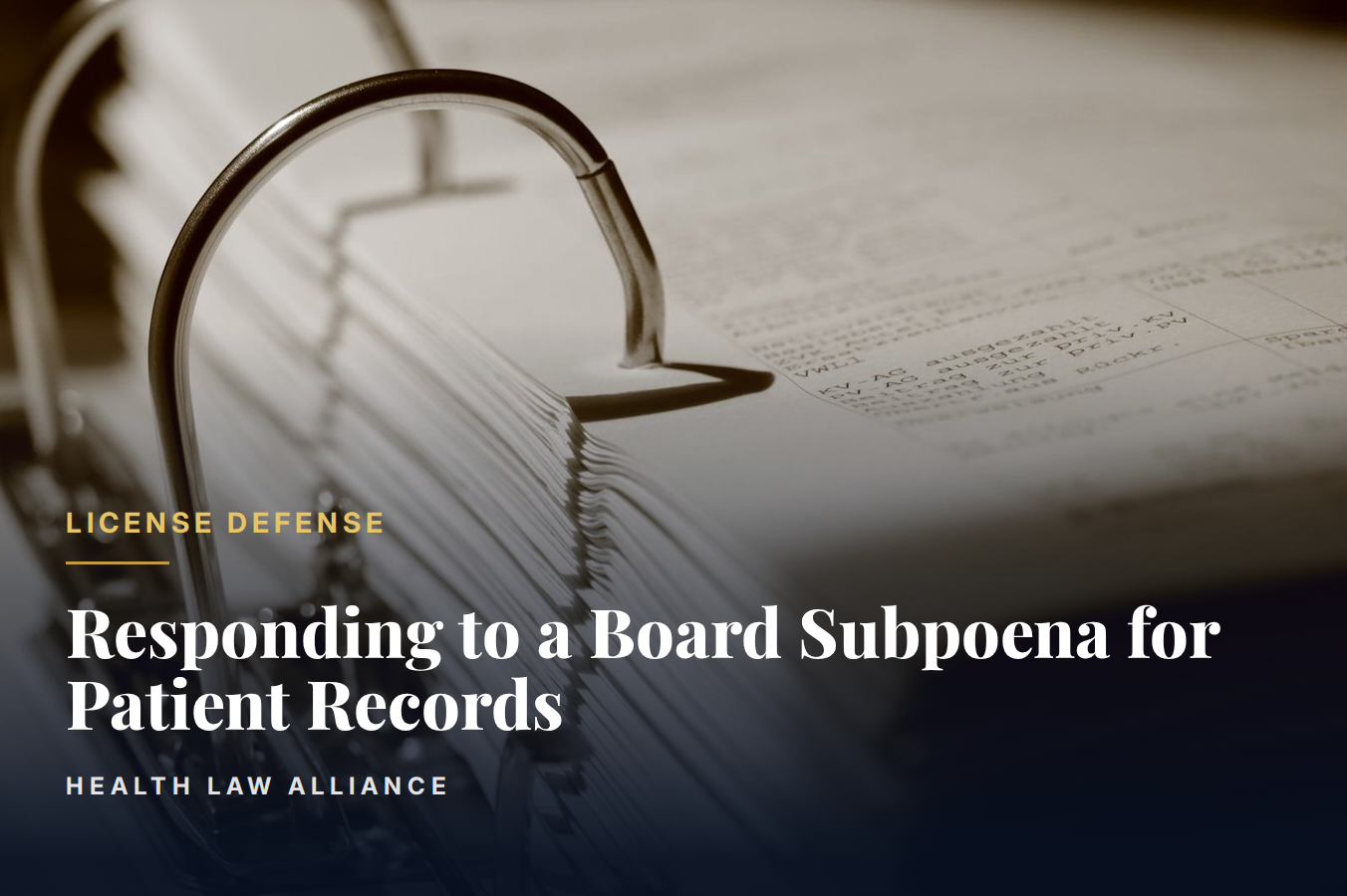 Responding to a Board Subpoena for Patient Records