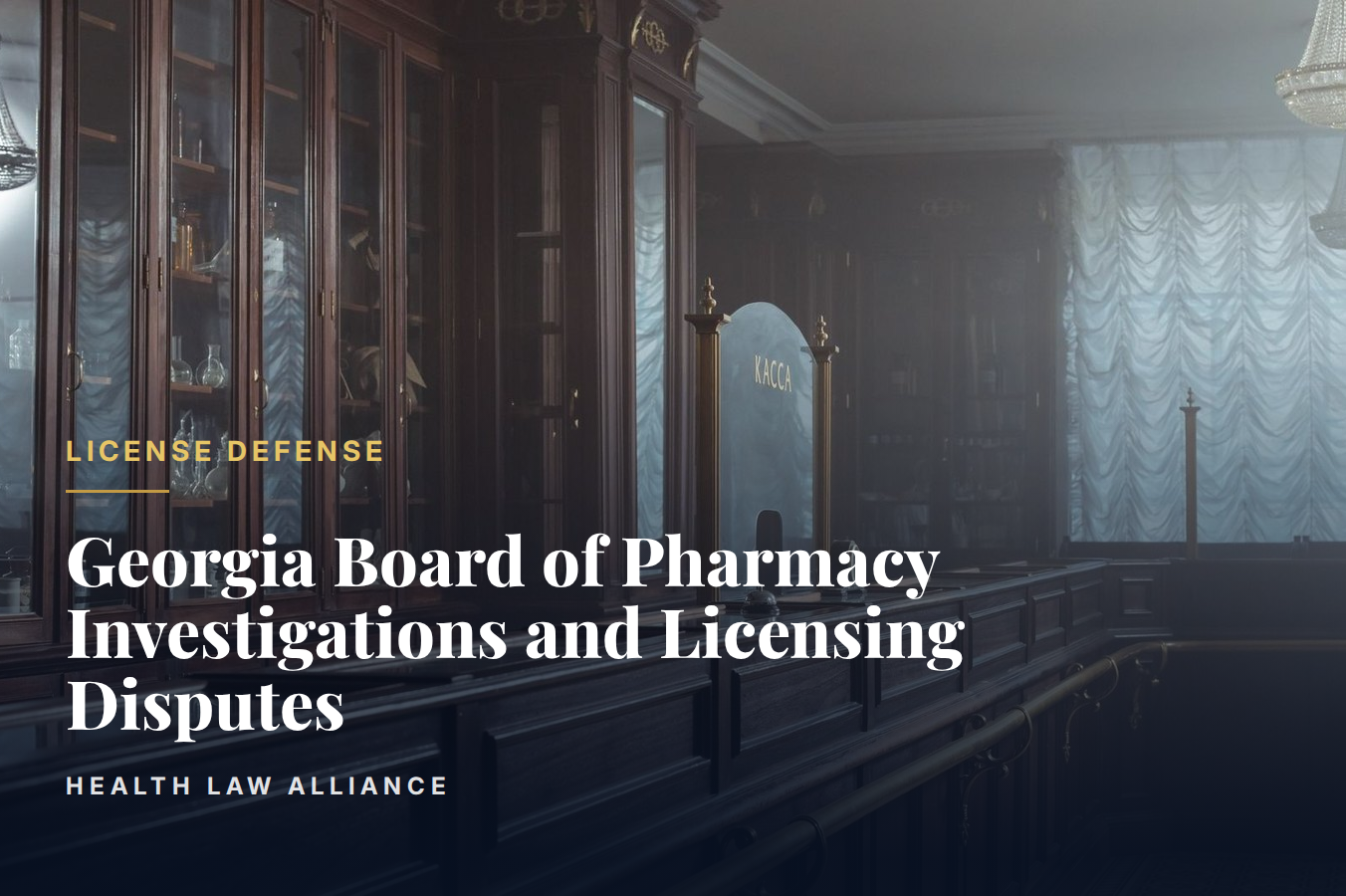Georgia Board of Pharmacy Investigations and Licensing Disputes