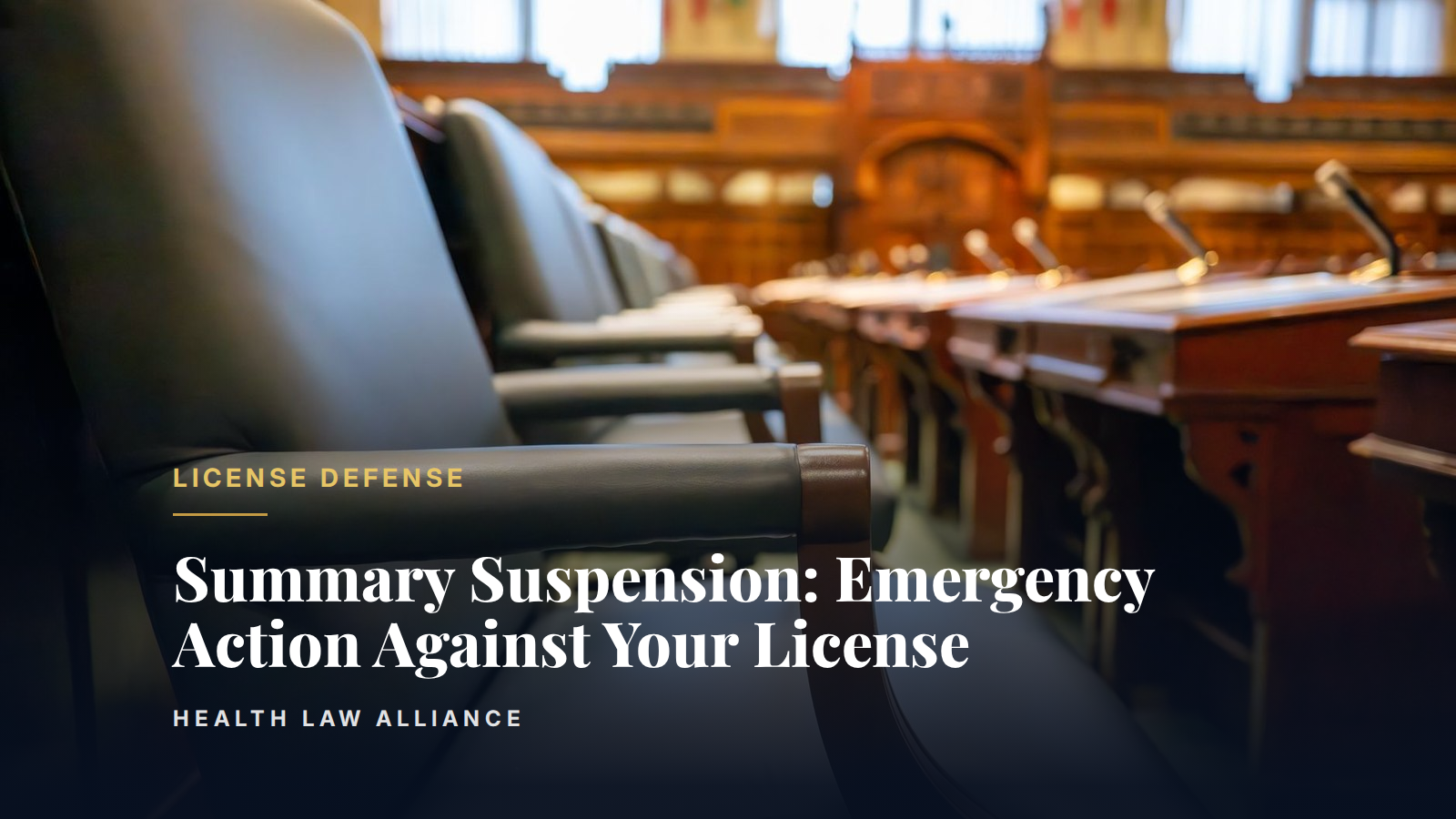 Summary Suspension: Emergency Action Against Your License
