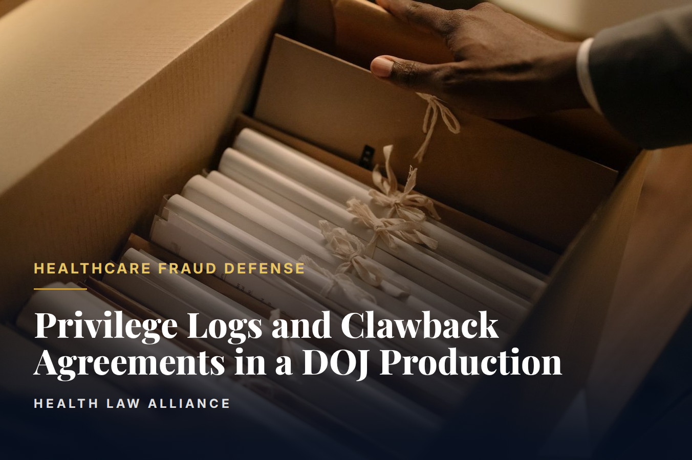 Privilege Logs and Clawback Agreements in a DOJ Production