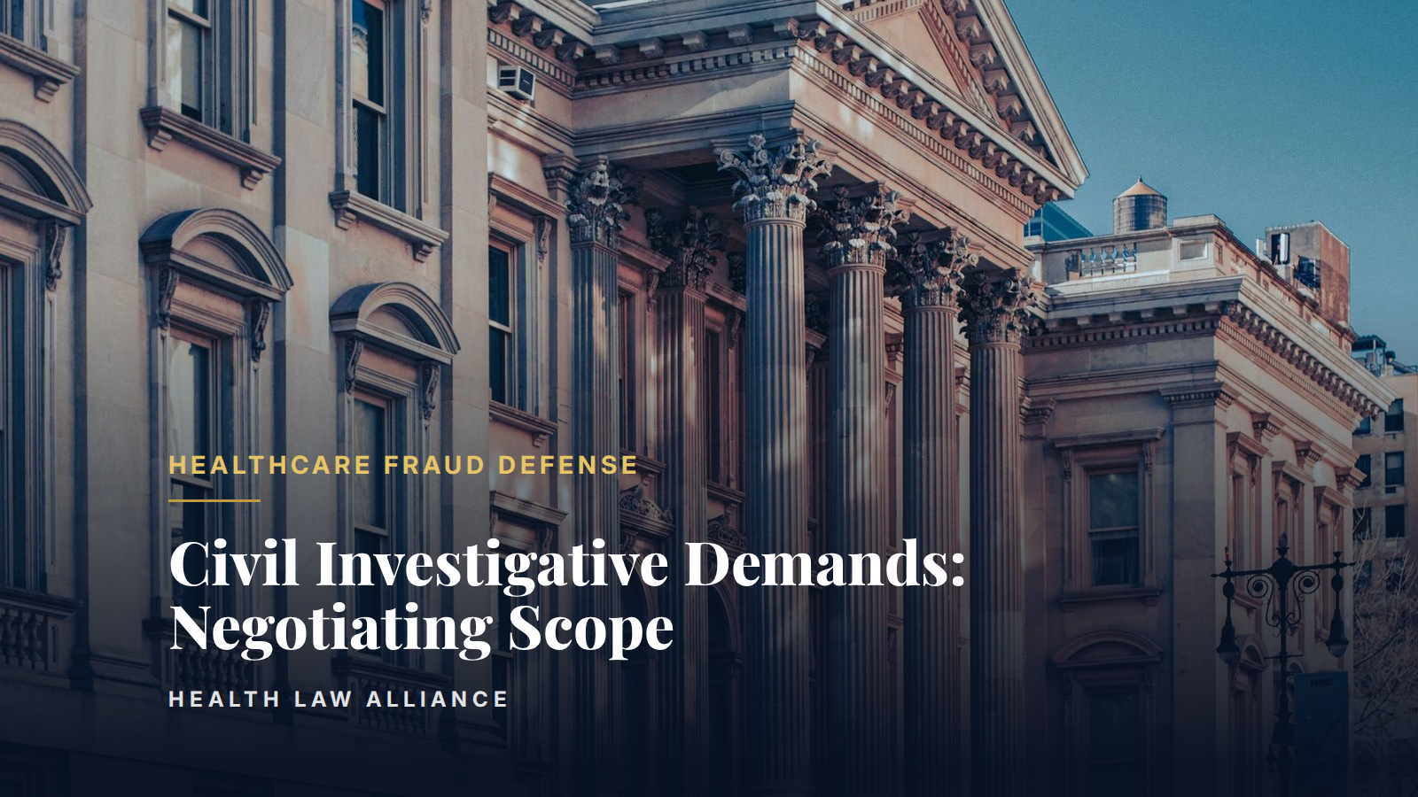Civil Investigative Demands: Negotiating Scope