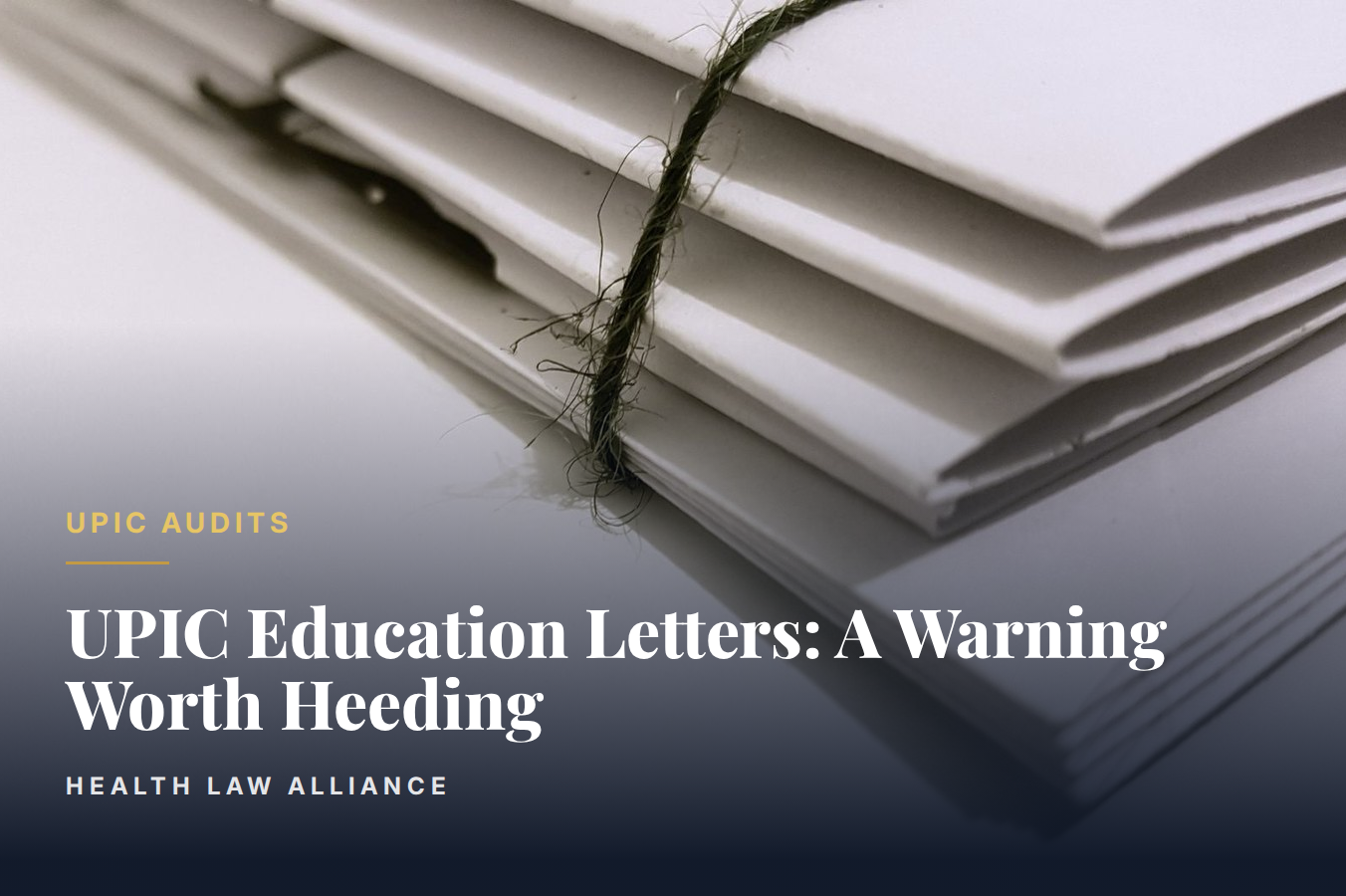 UPIC Education Letters: A Warning Worth Heeding